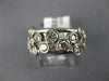 ESTATE WIDE 1.08CT DIAMOND 14KT WHITE GOLD BEZEL ETOILE WEDDING ANNIVERSARY RING