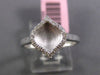 ESTATE .15CT DIAMOND 14KT WHITE GOLD HANDCRAFTED CLASSIC LEAF MATTE & SHINY RING