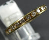 ESTATE .80CT DIAMOND 14KT YELLOW GOLD CLASSIC ROUND CHANNEL ETERNITY RING #3297