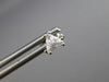 ESTATE .34CT DIAMOND 14KT WHITE GOLD 3D CLASSIC TRILLION STUD EARRINGS #3015