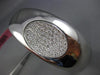 ESTATE EXTRA LARGE 1.65CT DIAMOND 14K WHITE GOLD 3D OVAL PAVE BANGLE BRACELET