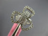 ESTATE LARGE 1.44CT DIAMOND 18KT WHITE GOLD 3D ROUND & PRINCESS FLOWER BOW RING