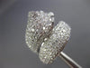 ESTATE LARGE 4.68CT DIAMOND & AAA EMERALD 18KT WHITE GOLD PAVE PANTHER FUN RING