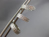 ESTATE LARGE 1.15CT ROUND DIAMOND 14KT WHITE GOLD 3D OPEN JOURNEY CUFF EARRINGS