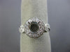 ESTATE 1.11CT DIAMOND 14KT WHITE GOLD 3D ROUND HALO SEMI MOUNT ENGAGEMENT RING