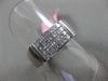 ESTATE WIDE .64CT DIAMOND 18K WHITE GOLD 3D RECTANGULAR WEDDING ANNIVERSARY RING