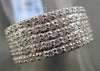 ESTATE 1.08CT DIAMOND 18KT WHITE GOLD MULTI ROW CLASSIC PAVE ANNIVERSARY RING