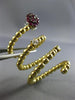 ESTATE EXTRA LARGE 1.07CT DIAMOND & AAA RUBY 18KT YELLOW GOLD ETOILE SNAKE RING