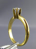 ESTATE .40CT DIAMOND 18KT YELLOW GOLD 3D ROUND SOLITAIRE ENGAGEMENT RING #6442