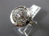ESTATE LARGE GIA 1.3CT DIAMOND 14KT WHITE GOLD 3D HALO ENGAGEMENT RING #19139