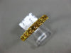 ESTATE 1.74CT AAA YELLOW SAPPHIRE 14KT WHITE GOLD 3/4 ETERNITY ANNIVERSARY RING
