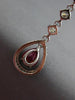 ESTATE 4.30CT DIAMOND & AAA RUBY 14KT WHITE GOLD 3D CHANDELIER EARRINGS #24574