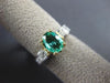 ESTATE 2.50CT DIAMOND & AAA EMERALD 18KT 2 TONE GOLD OVAL ROYAL ENGAGEMENT RING
