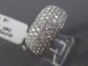 WIDE 1.81CT DIAMOND 18KT WHITE GOLD 3D MICRO PAVE SEMI ETERNIT ANNIVERSARY RING