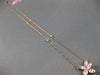 ESTATE 1.40CT PINK DIAMOND 18K ROSE GOLD 3D BY THE YARD BUTTERFLY LEAF NECKLACE