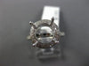 ESTATE LARGE .65CT DIAMOND 14KT WHITE GOLD ROUND HALO SEMI MOUNT ENGAGMENT RING