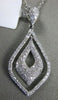 ESTATE .50CT DIAMOND 14KT WHITE GOLD 3D MICRO PAVE TEAR DROP FLOATING PENDANT