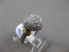 ESTATE .55CT DIAMOND PLATINUM & 18KT YELLOW GOLD 3D FILIGREE PAVE HEART RING