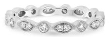 .38CT DIAMOND 14KT WHITE GOLD ETERNITY ROUND AND MARQUISE SHAPE ANNIVERSARY RING