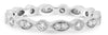 .38CT DIAMOND 14KT WHITE GOLD ETERNITY ROUND AND MARQUISE SHAPE ANNIVERSARY RING