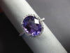 ESTATE 2.55CT DIAMOND & AAA OVAL AMETHYST 14KT WHITE GOLD 3D CLASSIC FUN RING