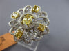 ESTATE EXTRA LARGE 2.04CT WHITE & FANCY YELLOW DIAMOND 14K 2 TONE GOLD LOVE RING