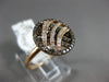 WIDE .55CT WHITE & CHOCOLATE FANCY DIAMOND 14KT ROSE GOLD ROUND CRISS CROSS RING