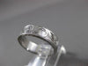 ANTIQUE 14K WHITE GOLD 3D HANDCRAFTED FILIGREE ETERNITY WEDDING BAND RING #23258