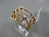 ESTATE LARGE & WIDE .97CT ROUND DIAMOND 18KT ROSE GOLD 3D OPEN FILIGREE FUN RING