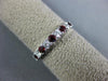 ESTATE .60CT DIAMOND & AAA RUBY 18K WHITE GOLD 3D SEMI ETERNITY ANNIVERSARY RING