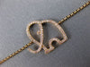 ESTATE .19CT PINK DIAMOND 18KT ROSE GOLD 3D CLASSIC HAPPY ELEPHANT FUN BRACELET
