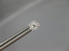 ESTATE .25CT DIAMOND 14K WHITE GOLD CLASSIC SQUARE ROUND CLUSTER STUD EARRINGS