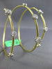 ESTATE LARGE 1.69CT DIAMOND 18K TWO TONE GOLD 3D FLOWER FLEXIBLE BANGLE BRACELET