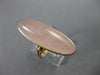 ESTATE EXTRA LARGE 9.0CT AAA CABOCHON PINK QUARTZ 14KT YELLOW GOLD OVAL FUN RING