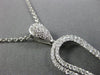 ESTATE LARGE 1.10CT DIAMOND 18KT WHITE GOLD 3D INFINITY DOUBLE HALO LOVE PENDANT