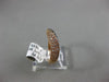ESTATE .40CT WHITE & CHOCOLATE FANCY DIAMONDS 14KT ROSE GOLD 3D WAVE LOVE RING