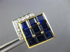 ESTATE EXTRA LARGE 5.72CT DIAMOND & AAA SAPPHIRE 18KT 2 TONE GOLD 3D CUFFLINKS