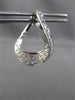 ESTATE LARGE 1.0CT DIAMOND 14KT WHITE GOLD 3D WAVE FLOATING EARRINGS F/G VSSI