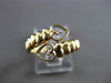 ESTATE .02CT DIAMOND 14KT YELLOW GOLD ETOILE SNAKE DOUBLE HEART LOVE RING #24487