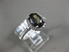 ESTATE 1.99CT DIAMOND & AAA ALEXANDRITE 14K WHITE GOLD OVAL HALO ENGAGEMENT RING