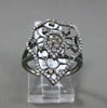 ANTIQUE .51CT WHITE & FANCY COLOR DIAMOND 14KT BLACK GOLD 3D FILIGREE FUN RING