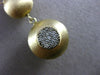 ESTATE LARGE .20CT DIAMOND 14KT TWO TONE GOLD 3D CLUSTER MATTE ITALIAN NECKLACE