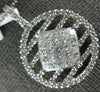 1.18CT DIAMOND 18K WHITE GOLD ROUND & PRINCESS CIRCULAR SQUARE INVISIBLE PENDANT