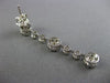 ESTATE 2.27CT DIAMOND 14KT WHITE GOLD 3D FLOWER ETOILE CLUSTER HANGING EARRINGS