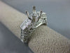 ESTATE WIDE 1.18CT DIAMOND 14KT WHITE GOLD 3D 4 PRONG SEMI MOUNT ENGAGEMENT RING