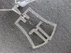 ESTATE LARGE .58CT DIAMOND 18KT WHITE GOLD 3D BELL FLOATING FUN PENDANT