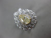 ESTATE LARGE 2.13CT WHITE & FANCY YELLOW DIAMOND 14K 2 TONE GOLD ENGAGEMENT RING