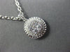 ESTATE .40CT DIAMOND 18KT WHITE GOLD 3D CLASSIC CIRCULAR PAVE FLOATING PENDANT