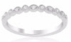 ESTATE .09CT DIAMOND 14KT WHITE GOLD FILIGREE MILGRAIN WEDDING ANNIVERSARY RING