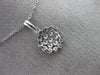 ESTATE SMALL .60CT DIAMOND 14KT WHITE GOLD 3D FILIGREE FLOWER FLOATING PENDANT